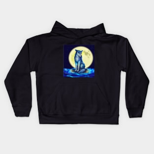 Wolf moon Kids Hoodie